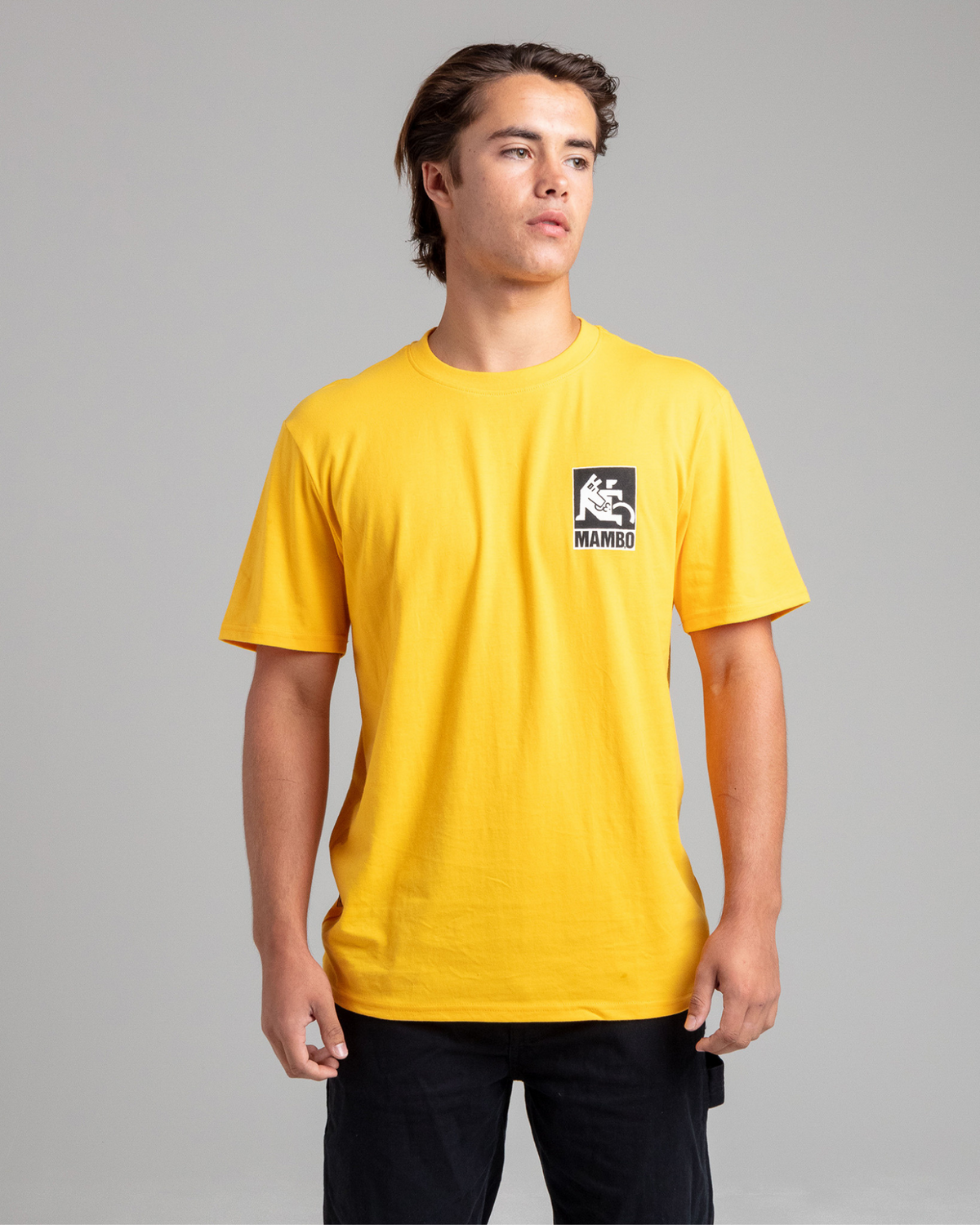 LICKING DOG T-SHIRT YELLOW