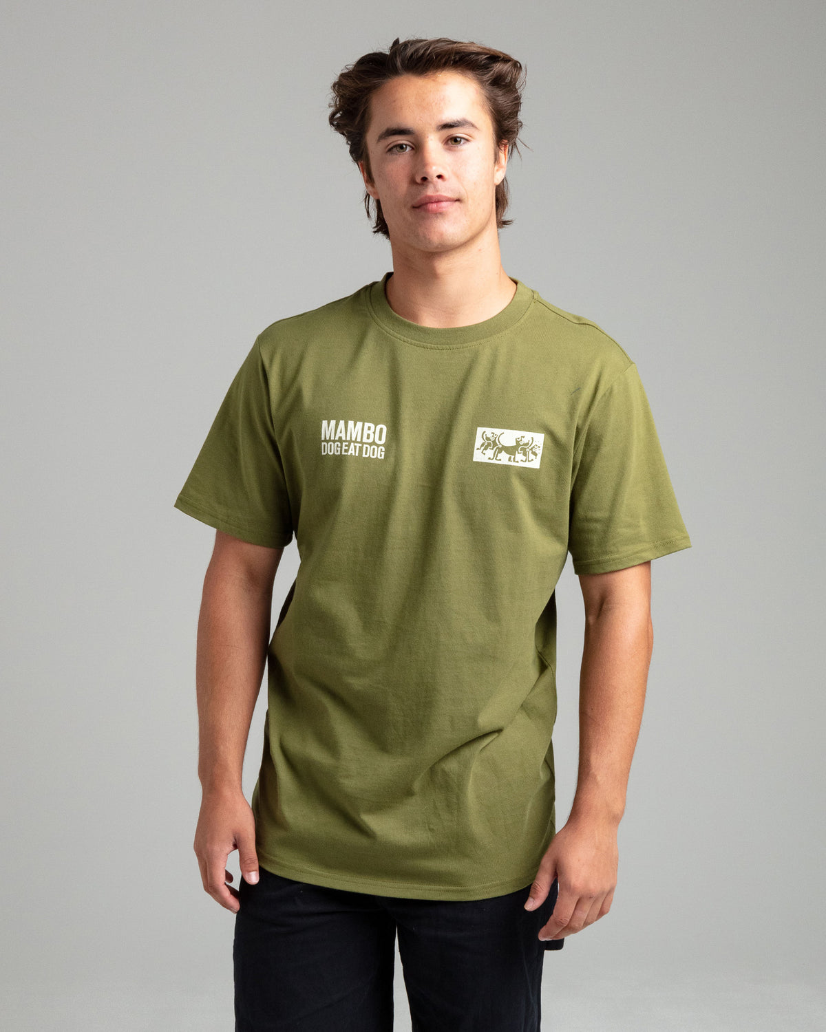 DOG EAT DOG T-SHIRT - KHAKI