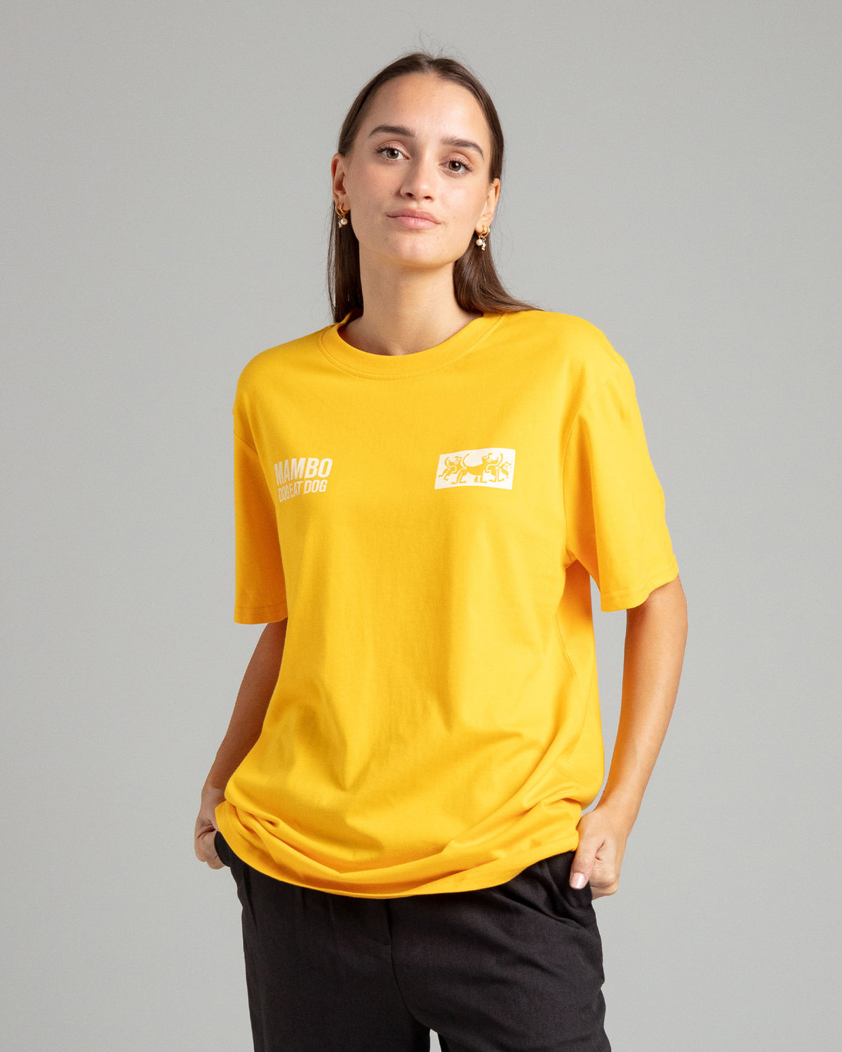 DOG EAT DOG T-SHIRT - MUSTARD