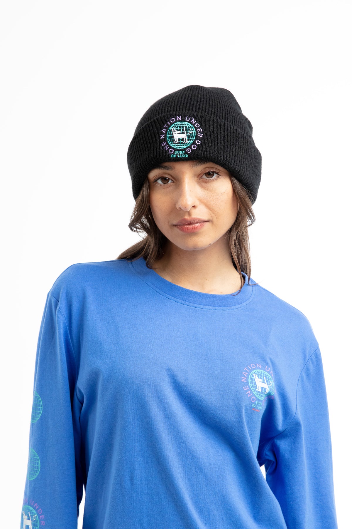 ONE NATION FARTING DOG BEANIE BLACK