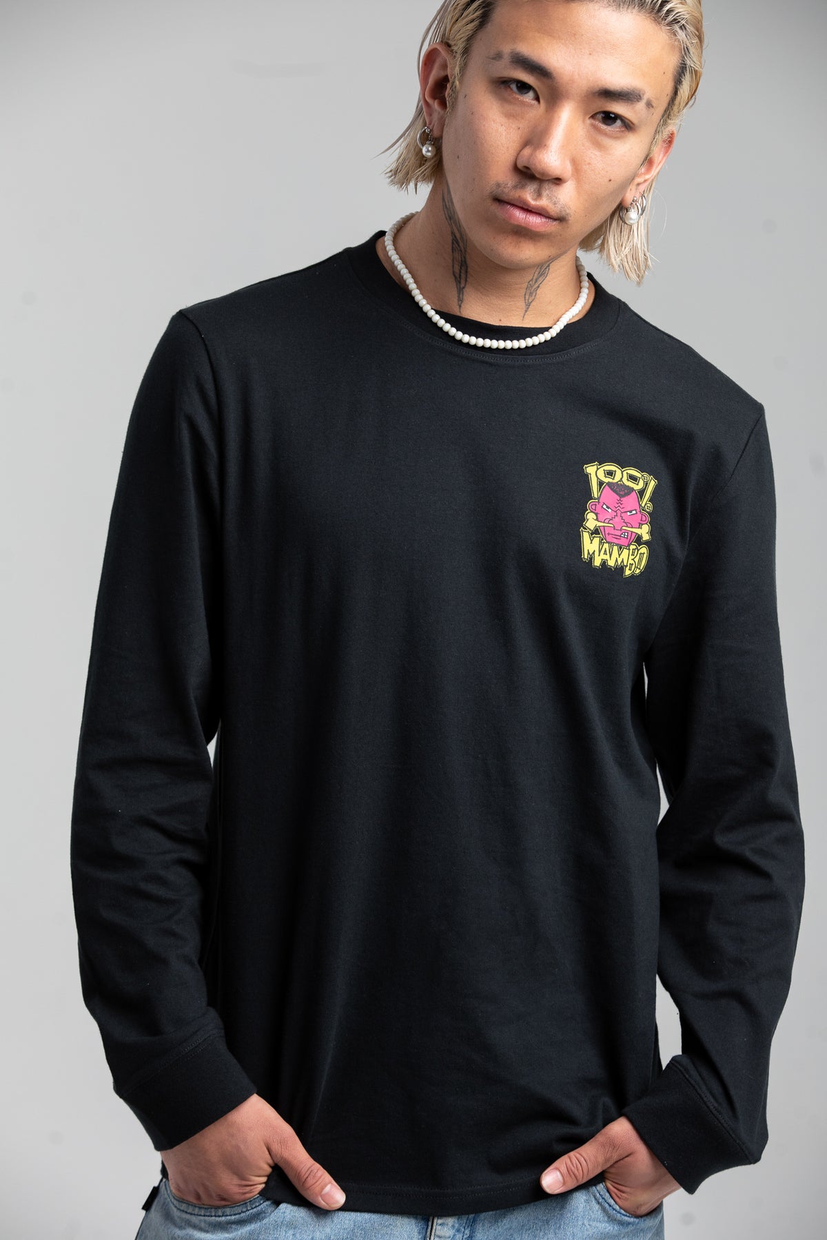 100% MAMBO LONG SLEEVE - BLACK