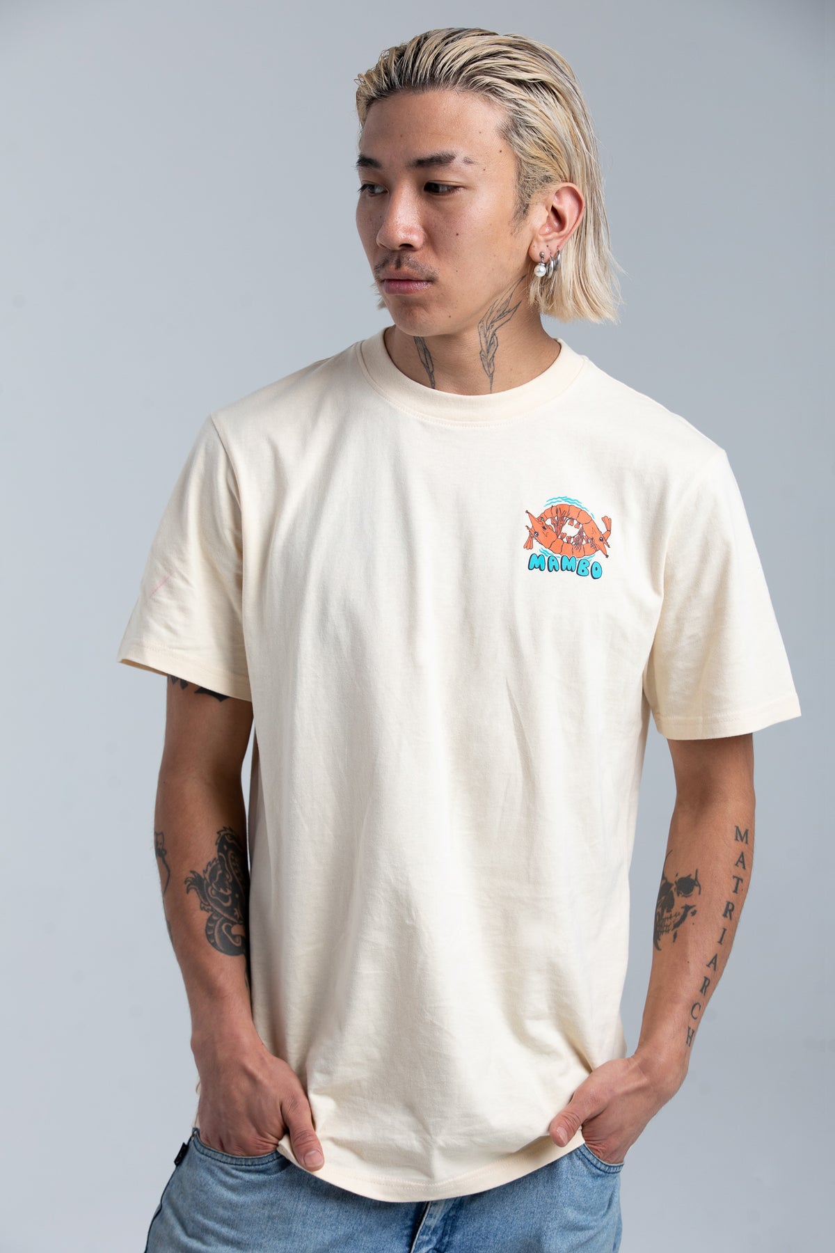 PRAWNOGRAPHY T-SHIRT - OATMEAL