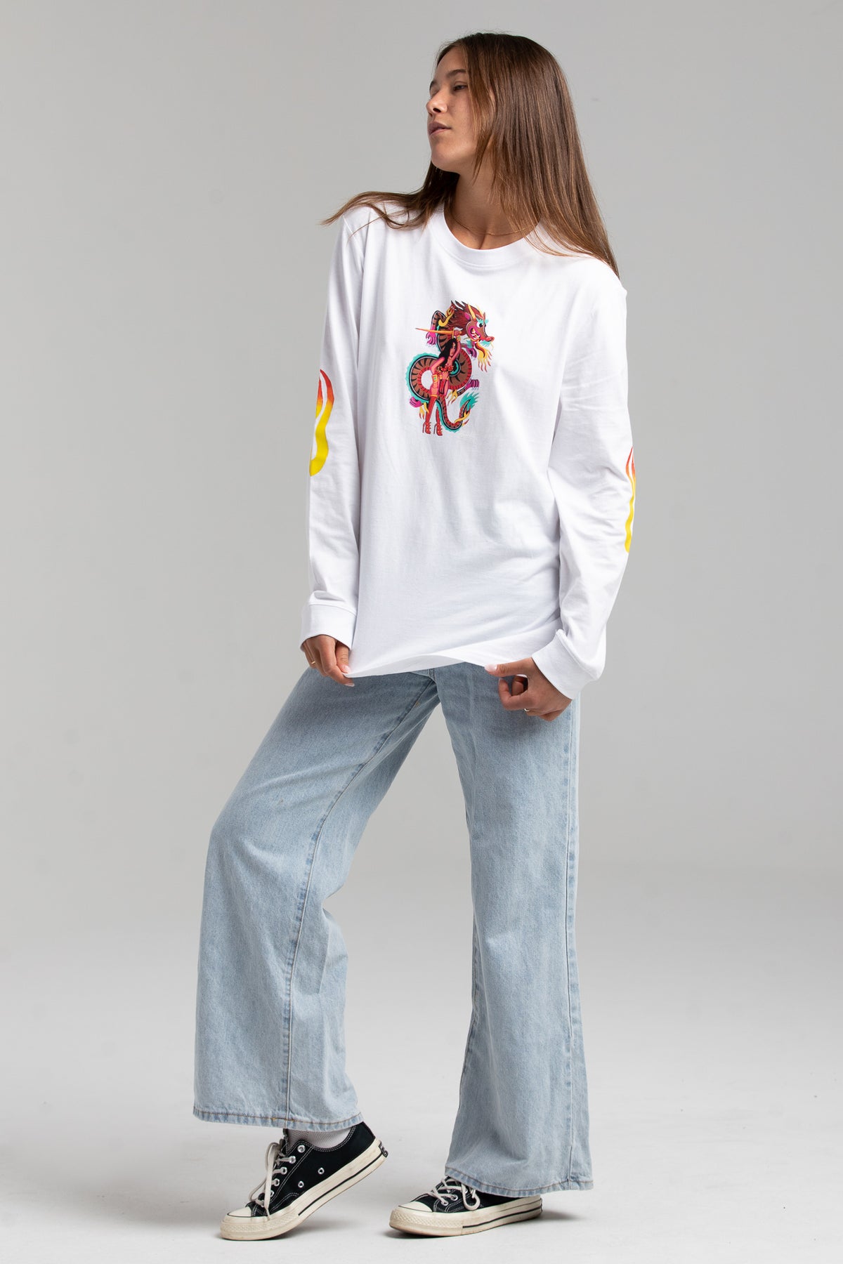 DRAGON LONG SLEEVE - WHITE