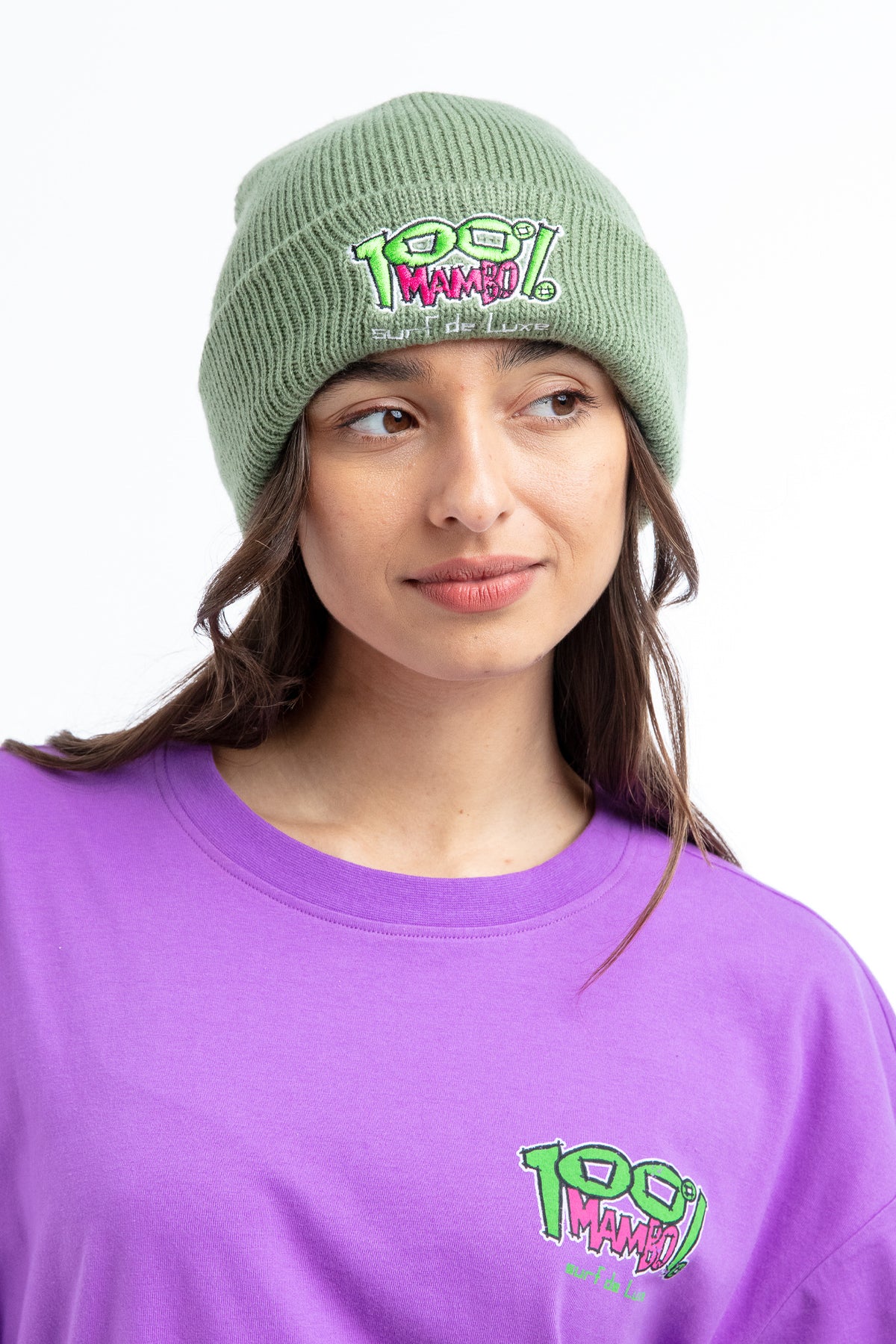 100% MAMBO BEANIE GREEN