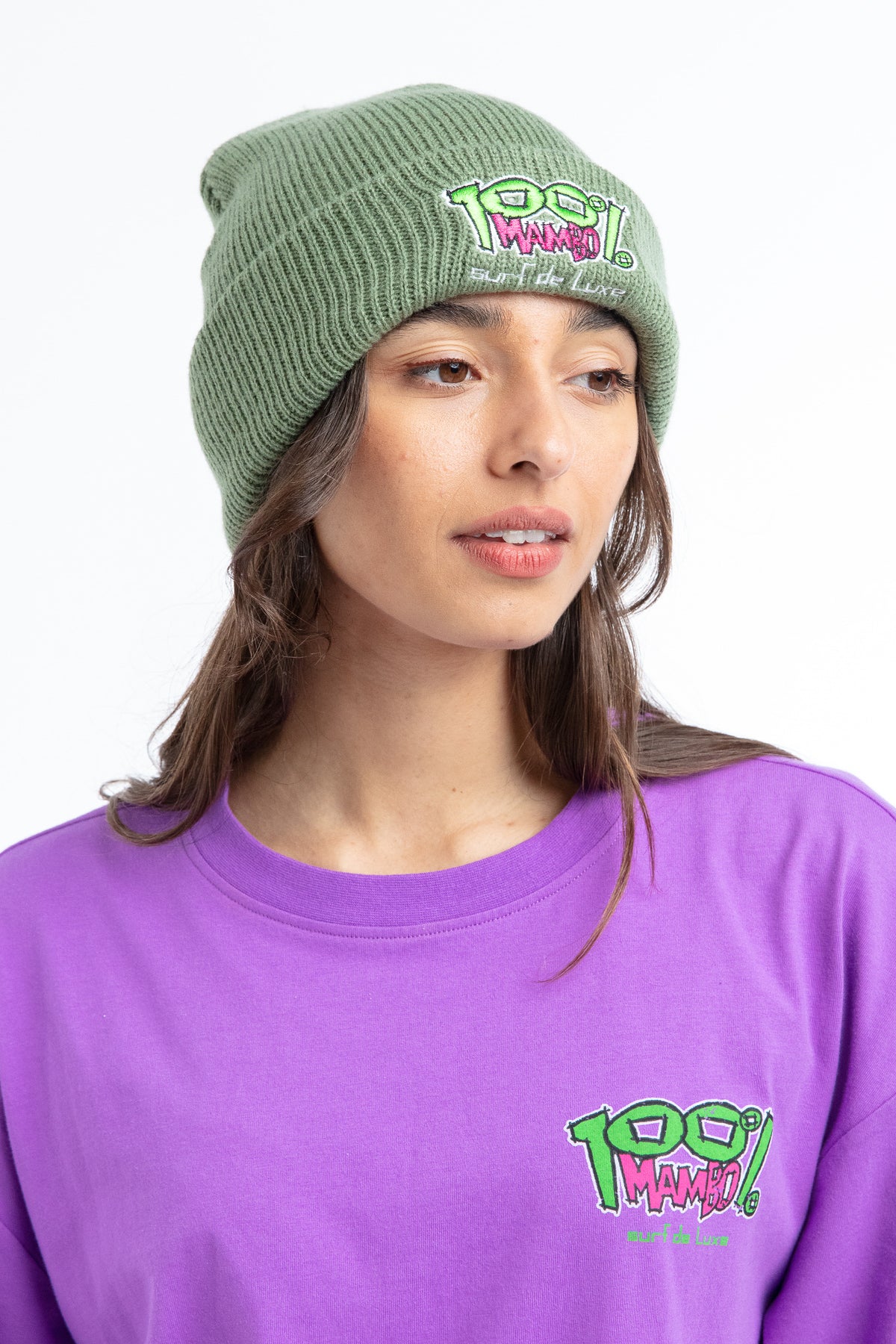 100% MAMBO BEANIE GREEN